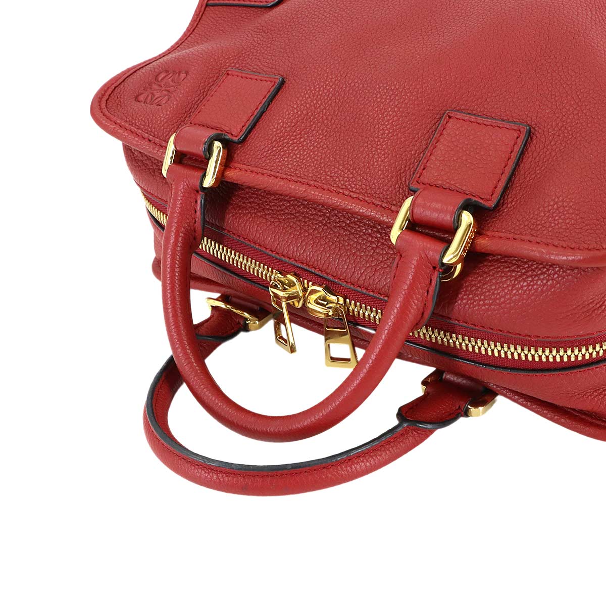 Amazona 28 Hand Shoulder Bag Leather Red Anagram Purse