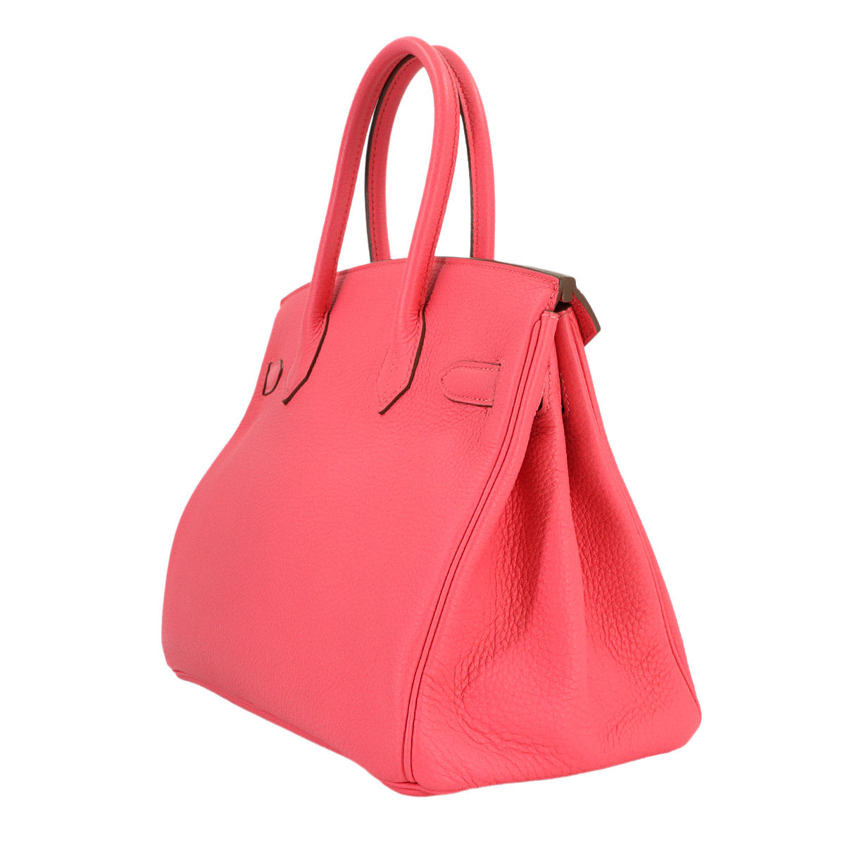 Birkin 30 Taurillon Clemence Rose lipstick Hand Bag Purse Pink