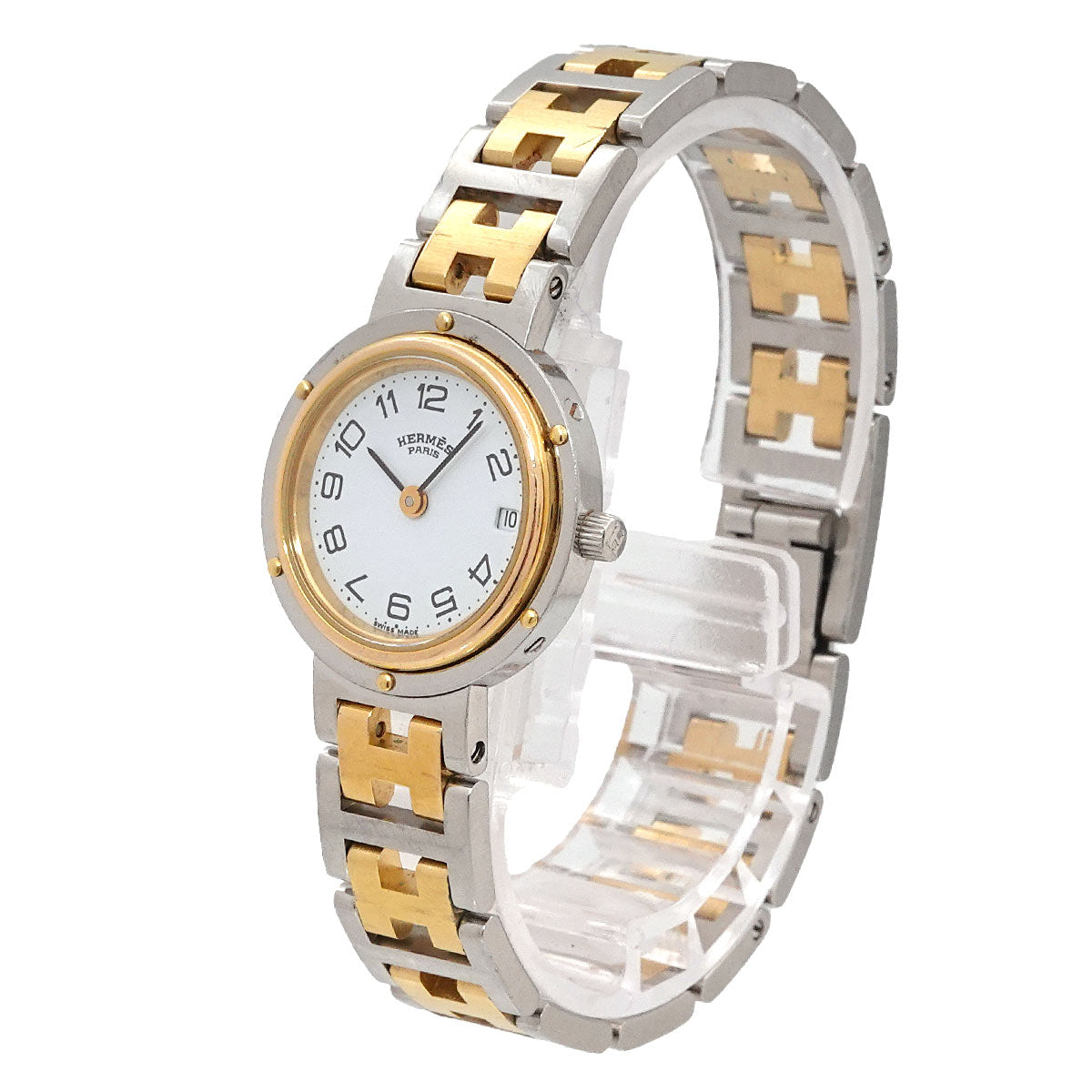Clipper Quartz Date White Dial Ladies Watch