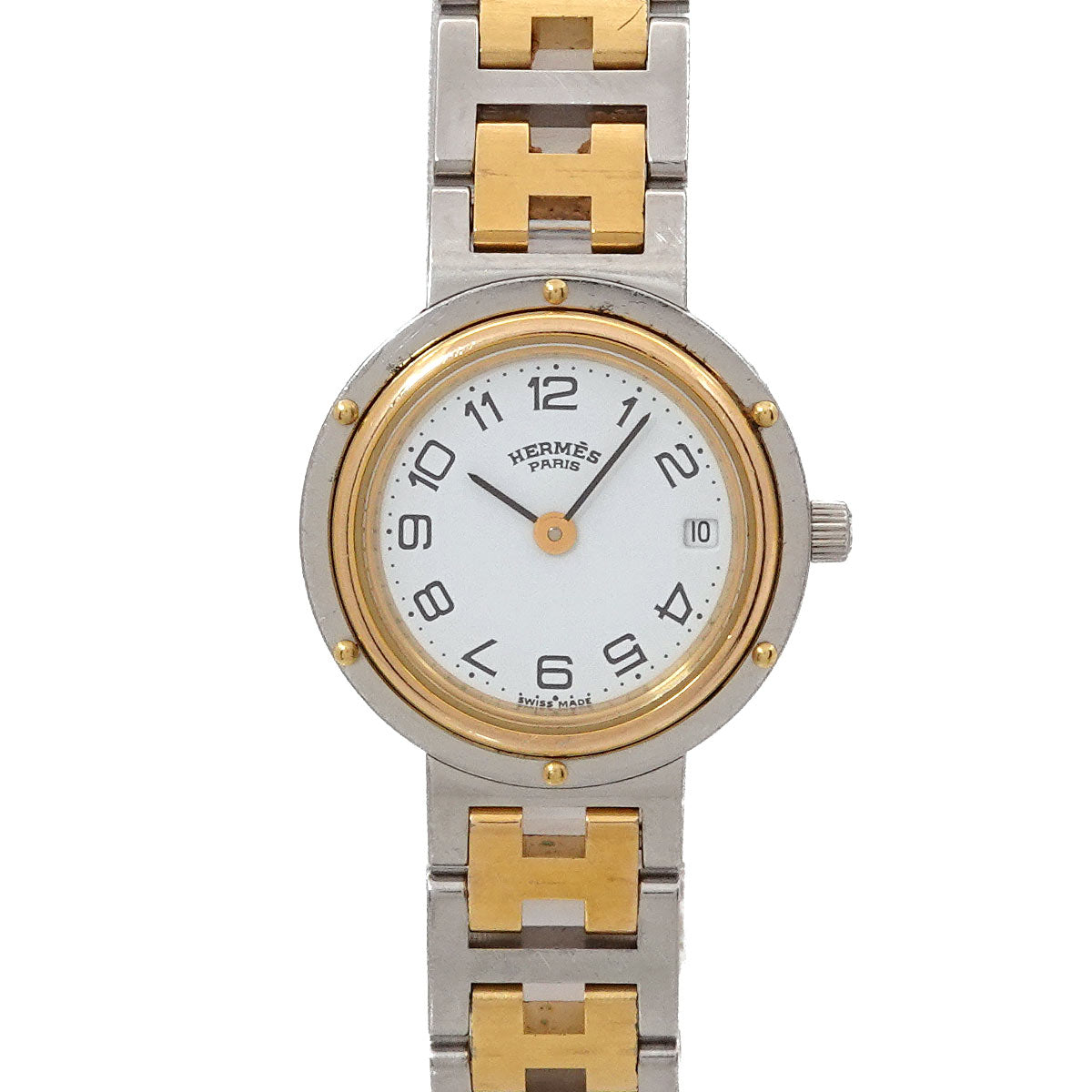 Clipper Quartz Date White Dial Ladies Watch