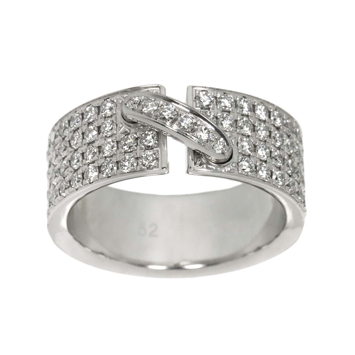 Liens Diamond Ring 18K White Gold 750 size52 5.5-5.75(US)