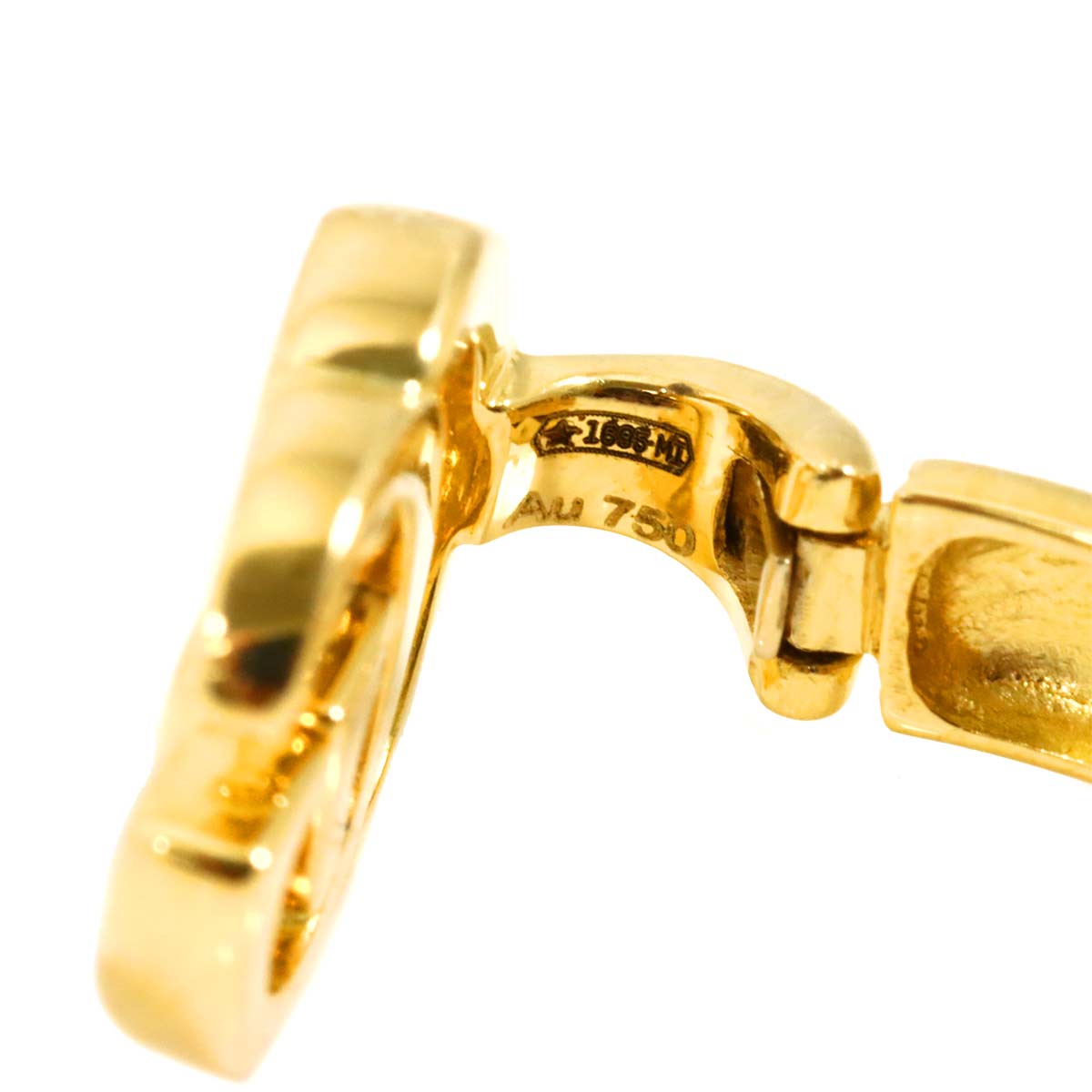 Double G Earring Clip-on 18K YG 750 One Piece only