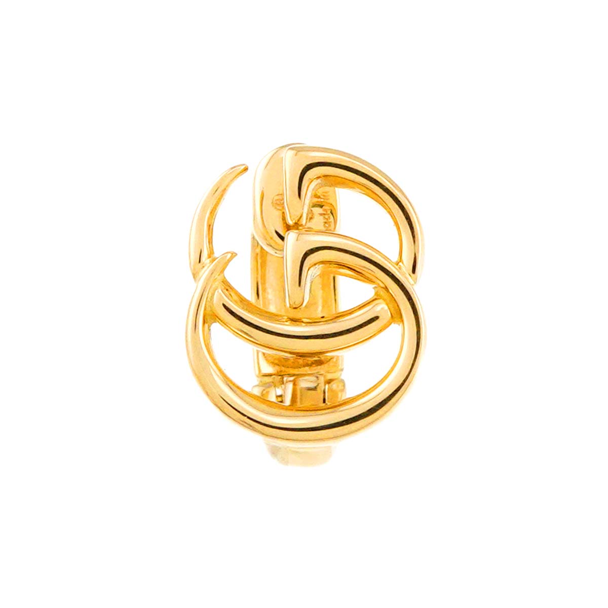 Double G Earring Clip-on 18K YG 750 One Piece only