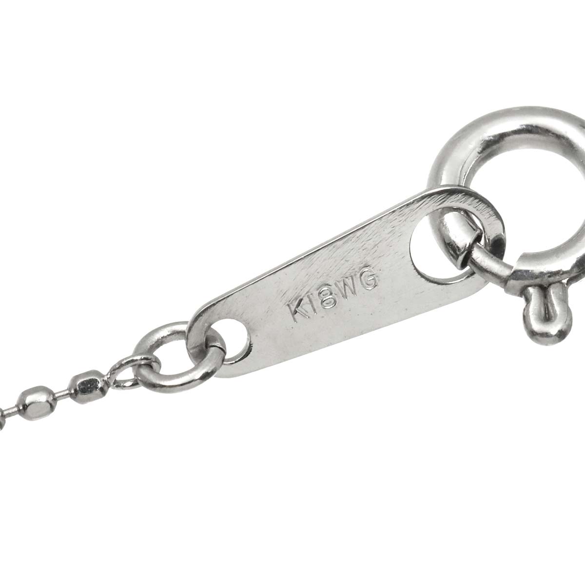 Sapphire 0.50ct Diamond 0.06ct Heart Necklace 18K WG