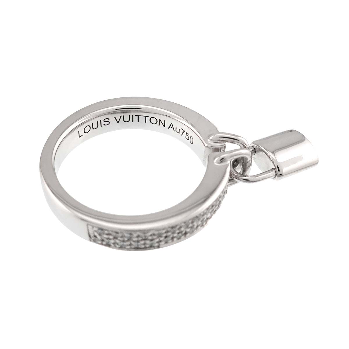 Lockit Diamond Ring 18K WG 750 size49 4.75-5(US)