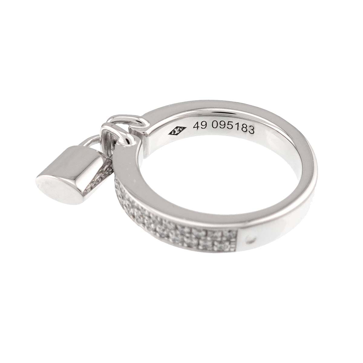 Lockit Diamond Ring 18K WG 750 size49 4.75-5(US)