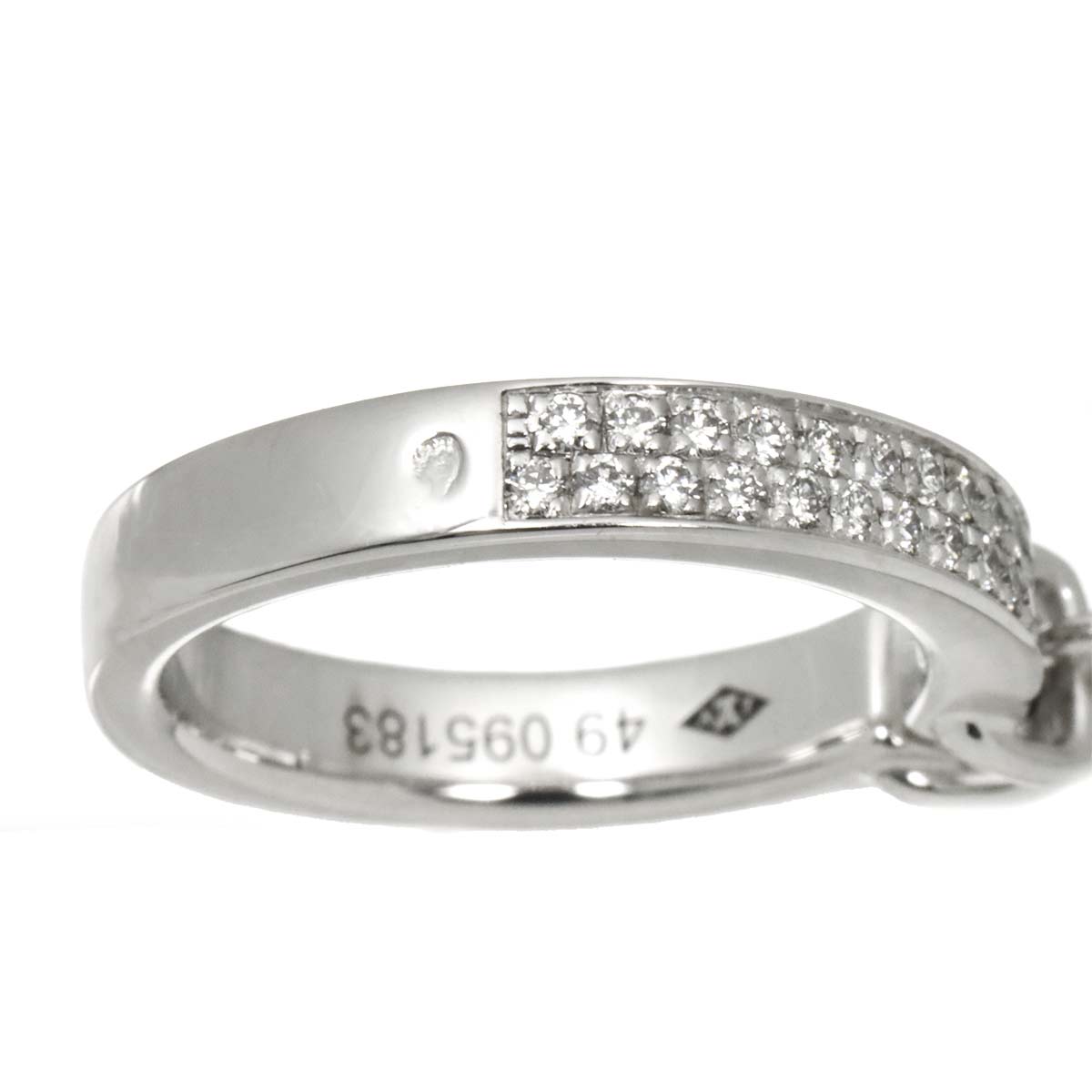 Lockit Diamond Ring 18K WG 750 size49 4.75-5(US)