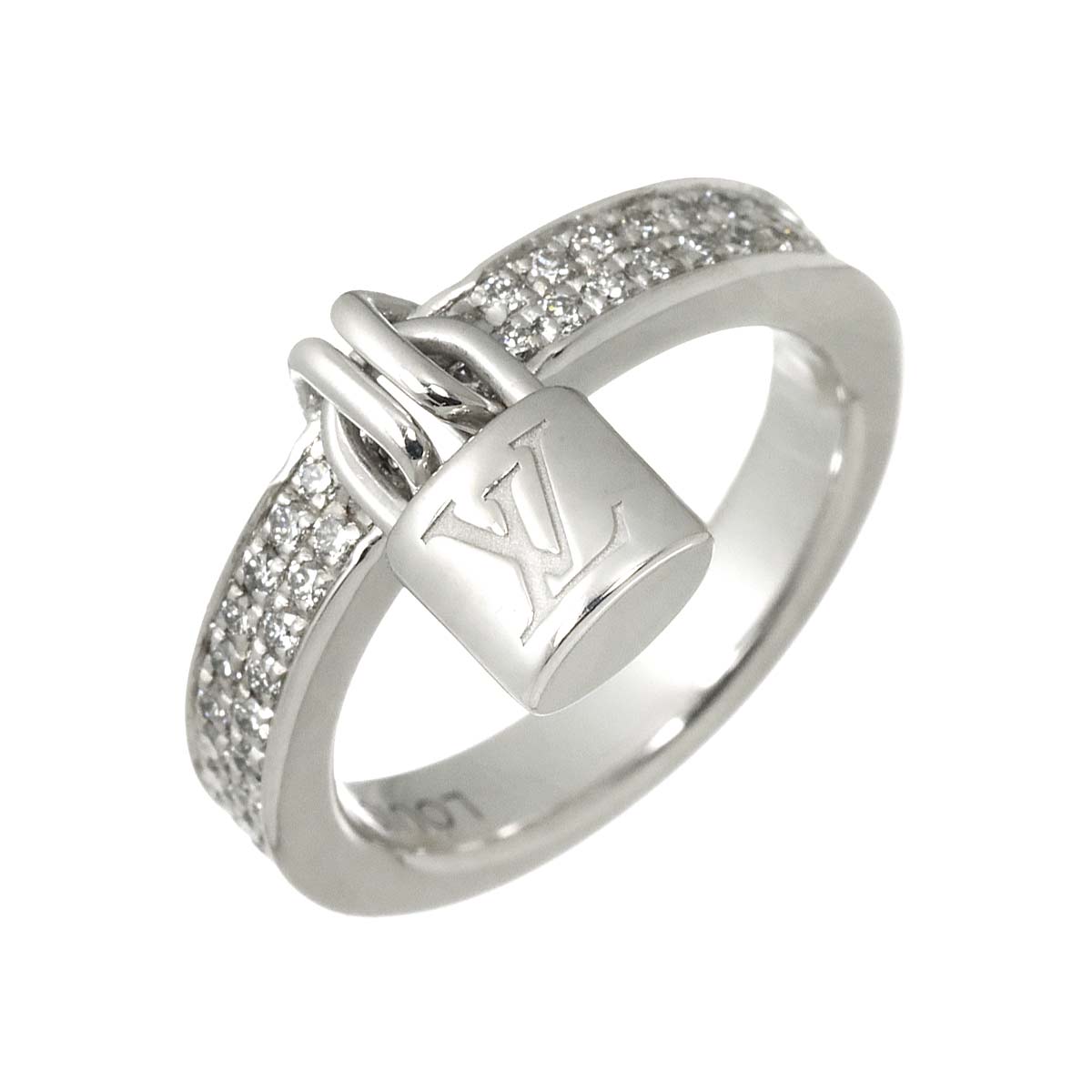 Lockit Diamond Ring 18K WG 750 size49 4.75-5(US)