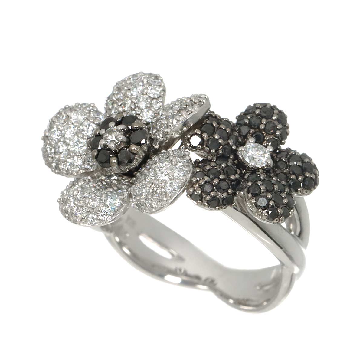 Diamond 1.16/0.75ct Ring 18K WG 750 Size6(US)