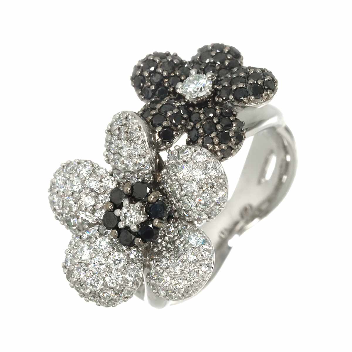 Diamond 1.16/0.75ct Ring 18K WG 750 Size6(US)