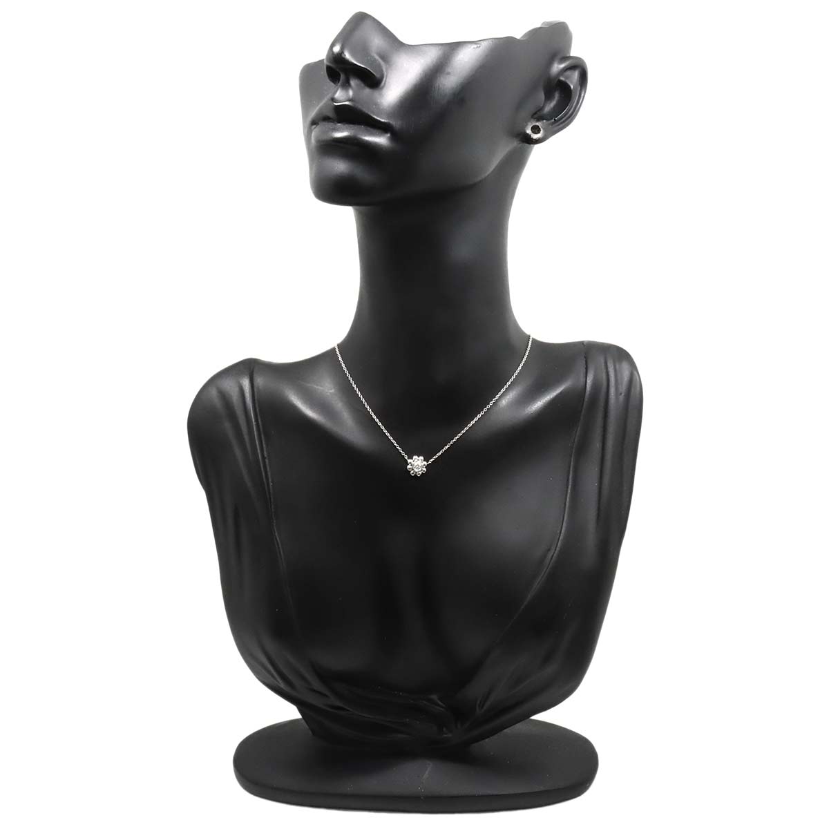 Diamond Flower Necklace 18K White Gold 750