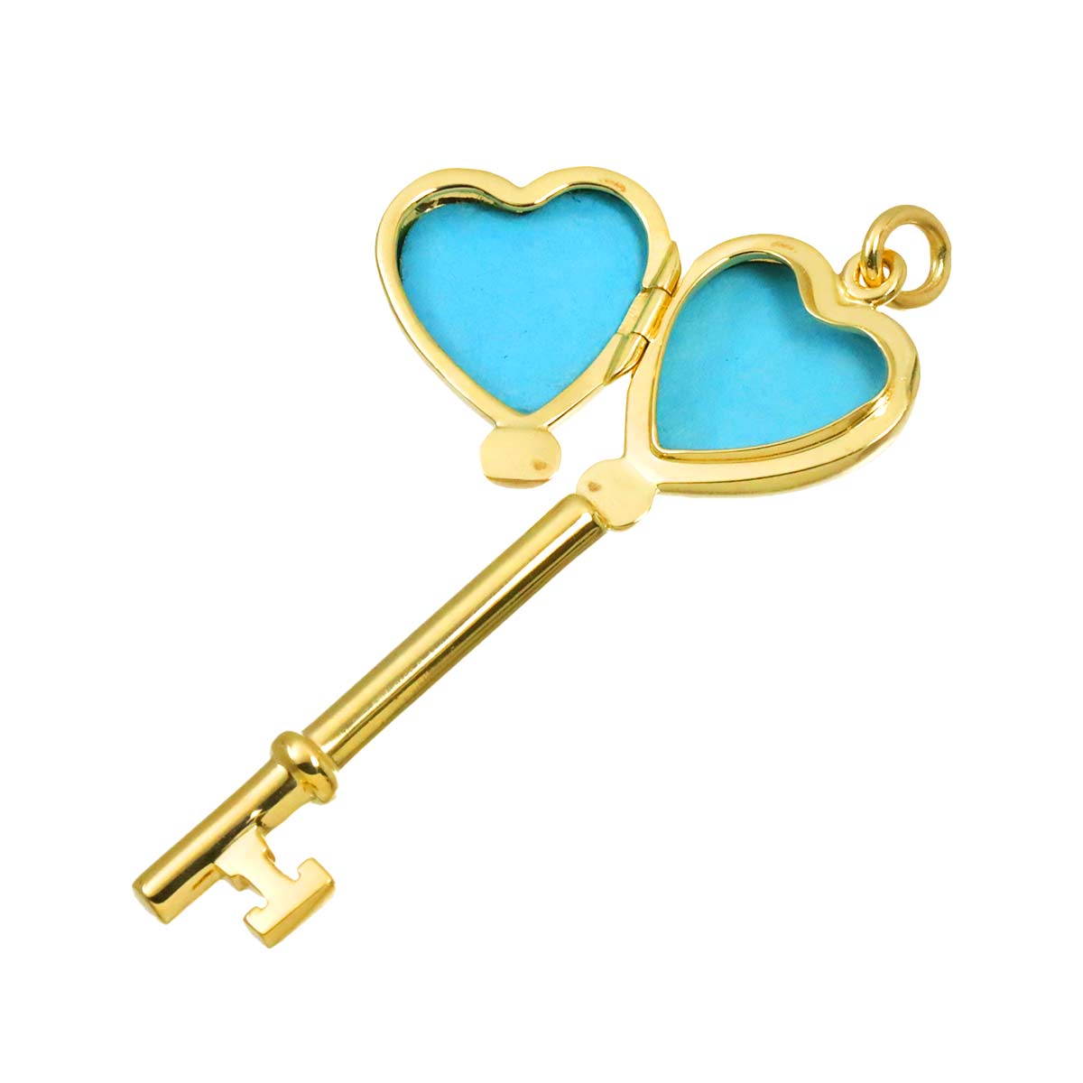 Heart Key Pendant Top 14K Yellow Gold 585