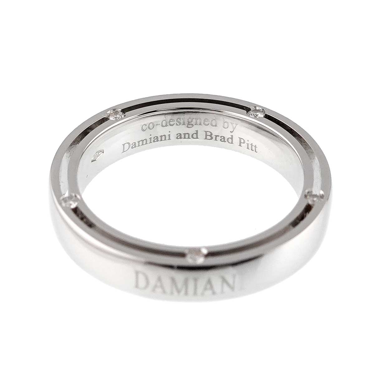 D-SIDE Diamond 10P Ring 18K White Gold 750 size5.5-5.75(US)