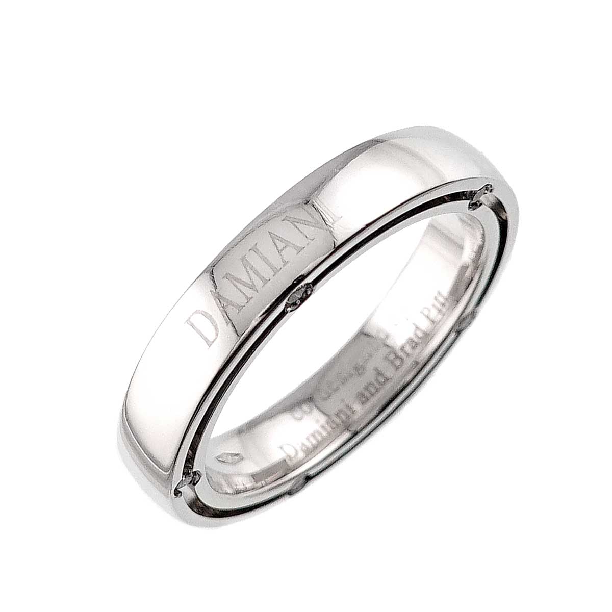 D-SIDE Diamond 10P Ring 18K White Gold 750 size5.5-5.75(US)