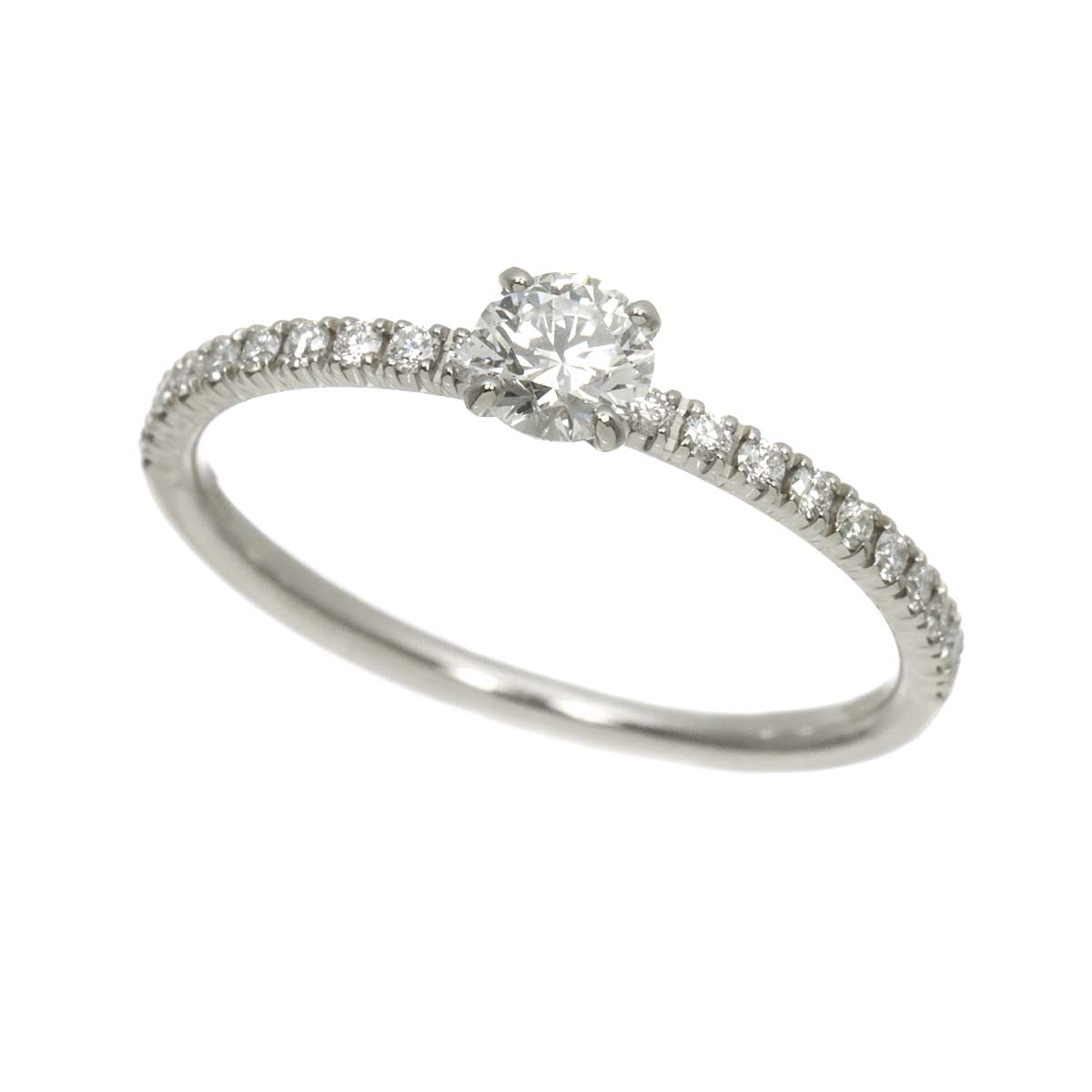 Half Diamond 0.22ct F/VVS1/3EX Ring Pt size49 4.75-5(US)