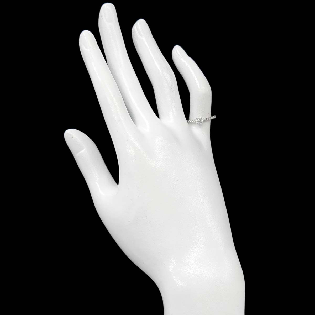 Half Diamond 0.22ct F/VVS1/3EX Ring Pt size49 4.75-5(US)