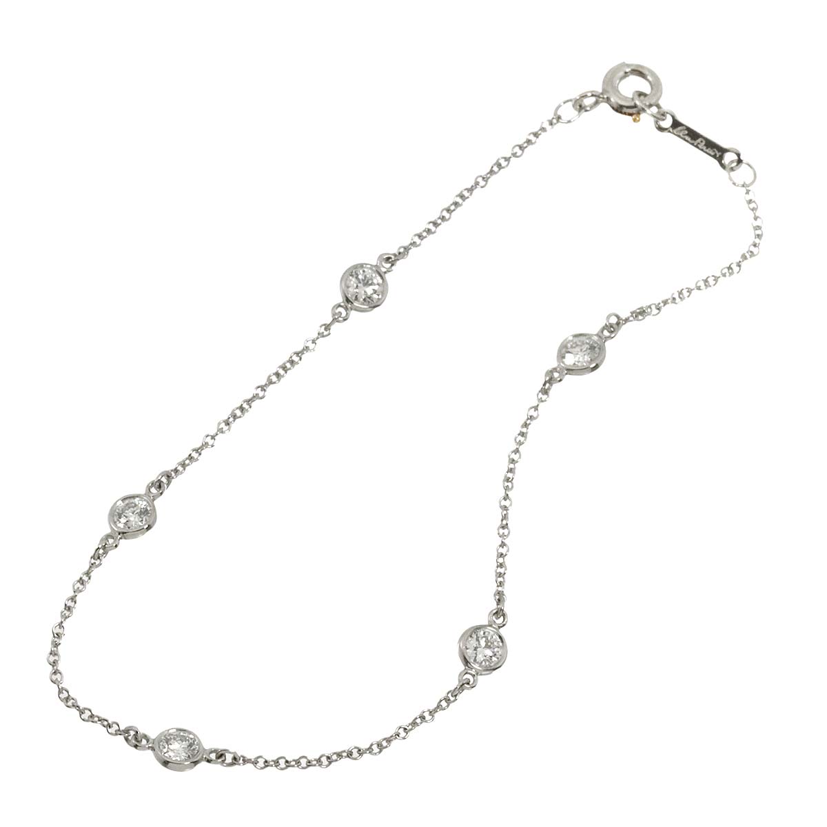 By The Yard Diamond 5P Bracelet Platinum