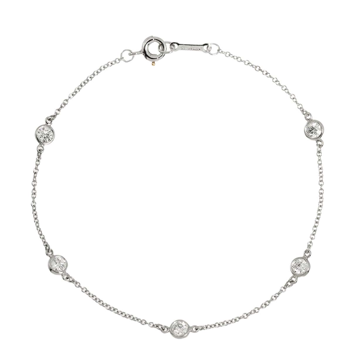 By The Yard Diamond 5P Bracelet Platinum