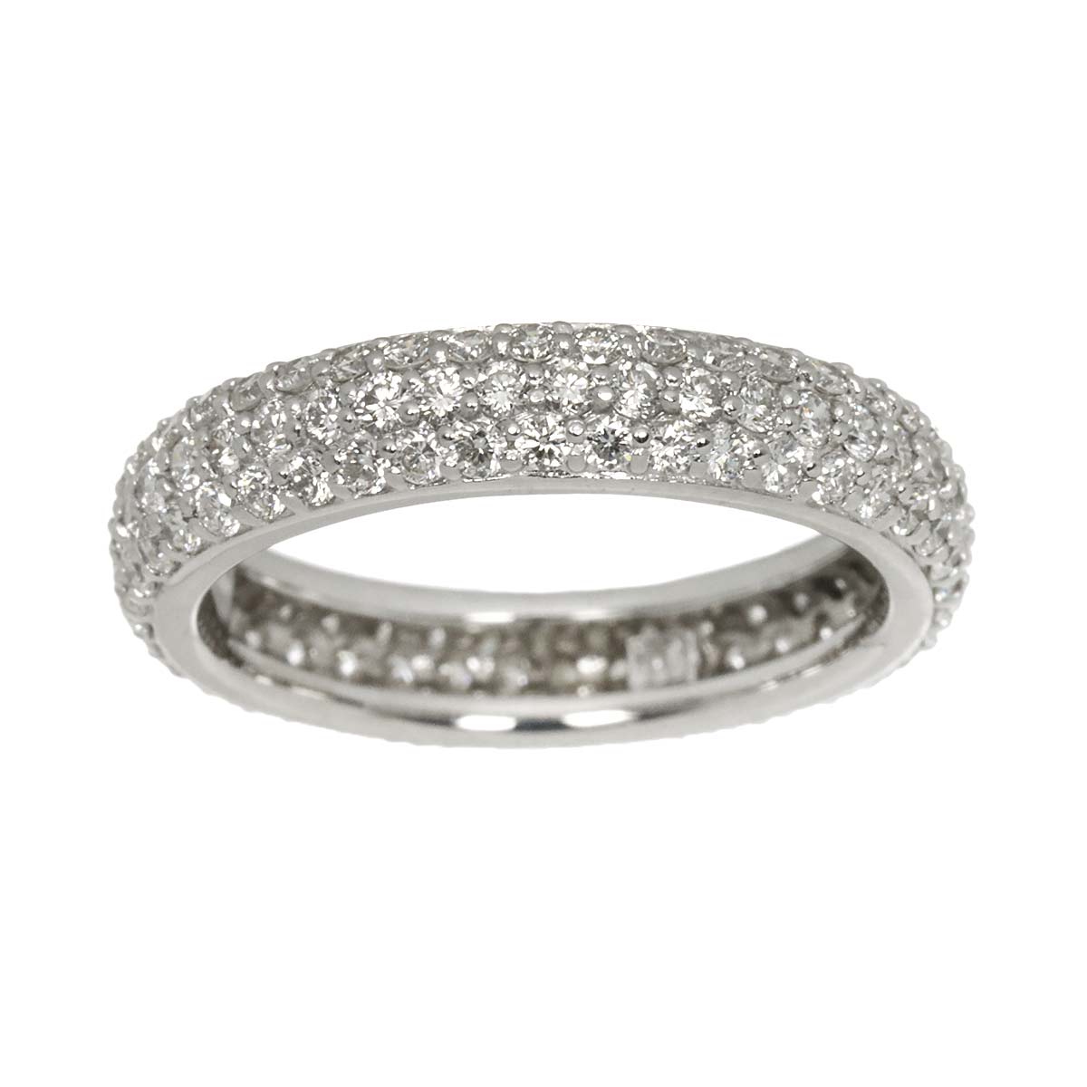 Diamond 1.28ct Ring 18K WG 750 Size4.75-5(US)