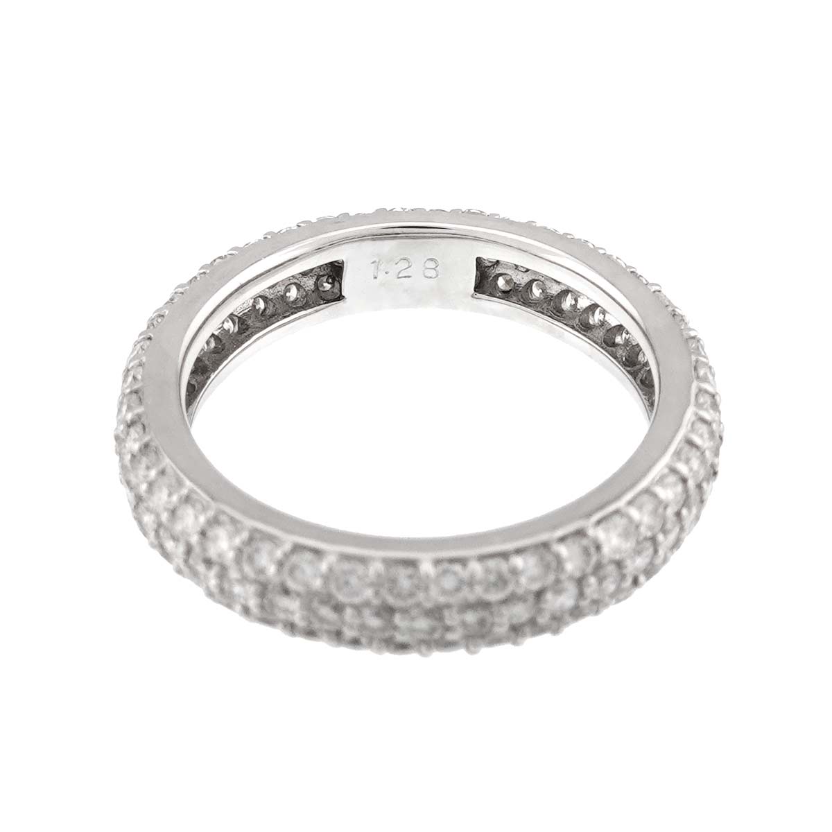 Diamond 1.28ct Ring 18K WG 750 Size4.75-5(US)