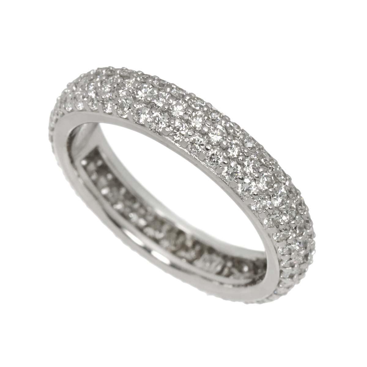 Diamond 1.28ct Ring 18K WG 750 Size4.75-5(US)