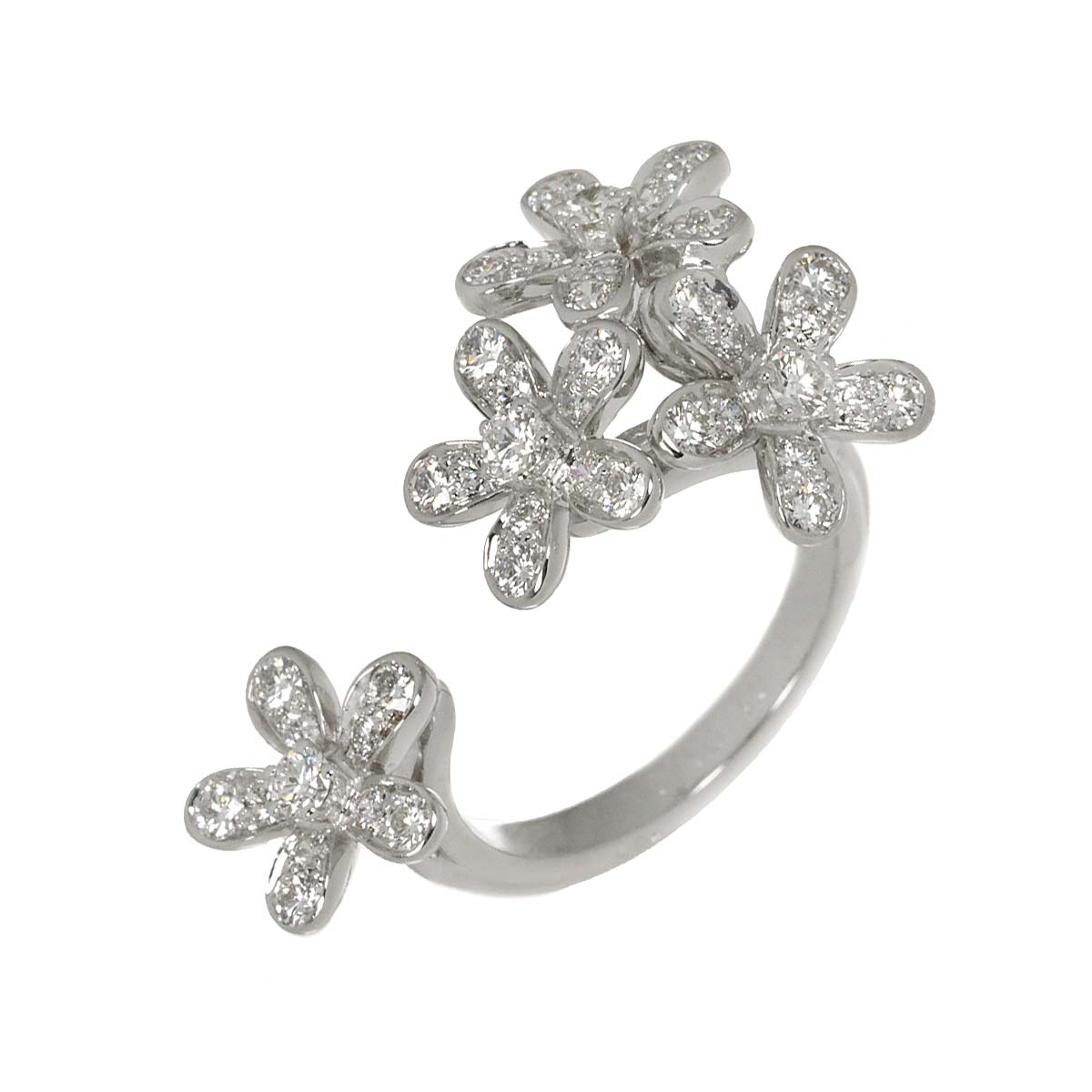 Socrates Diamond Ring 18K WG 750 size49 4.75-5(US)