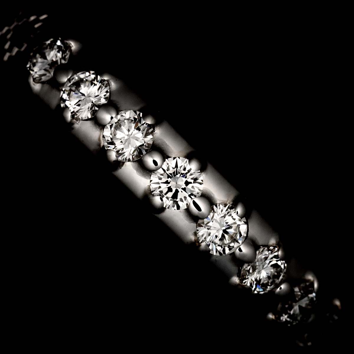 Diamantissima Diamond Ring 18K WG 750 Size8 4.5(US)