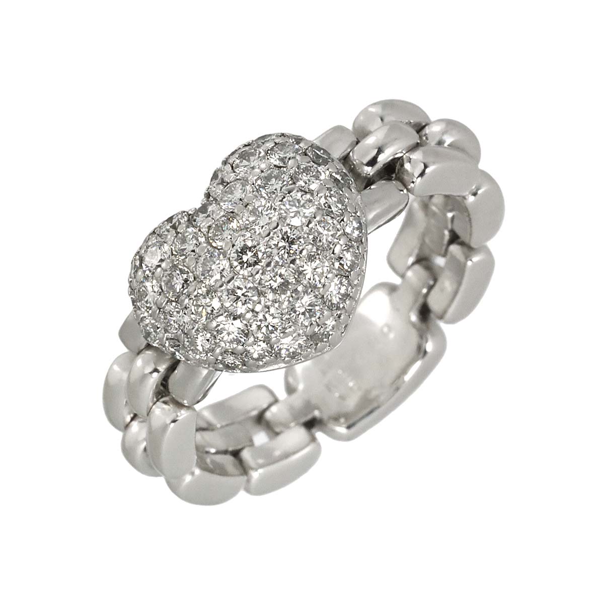 Diamond 0.90ct Ring 18K WG 750 Size5.5-5.75(US)
