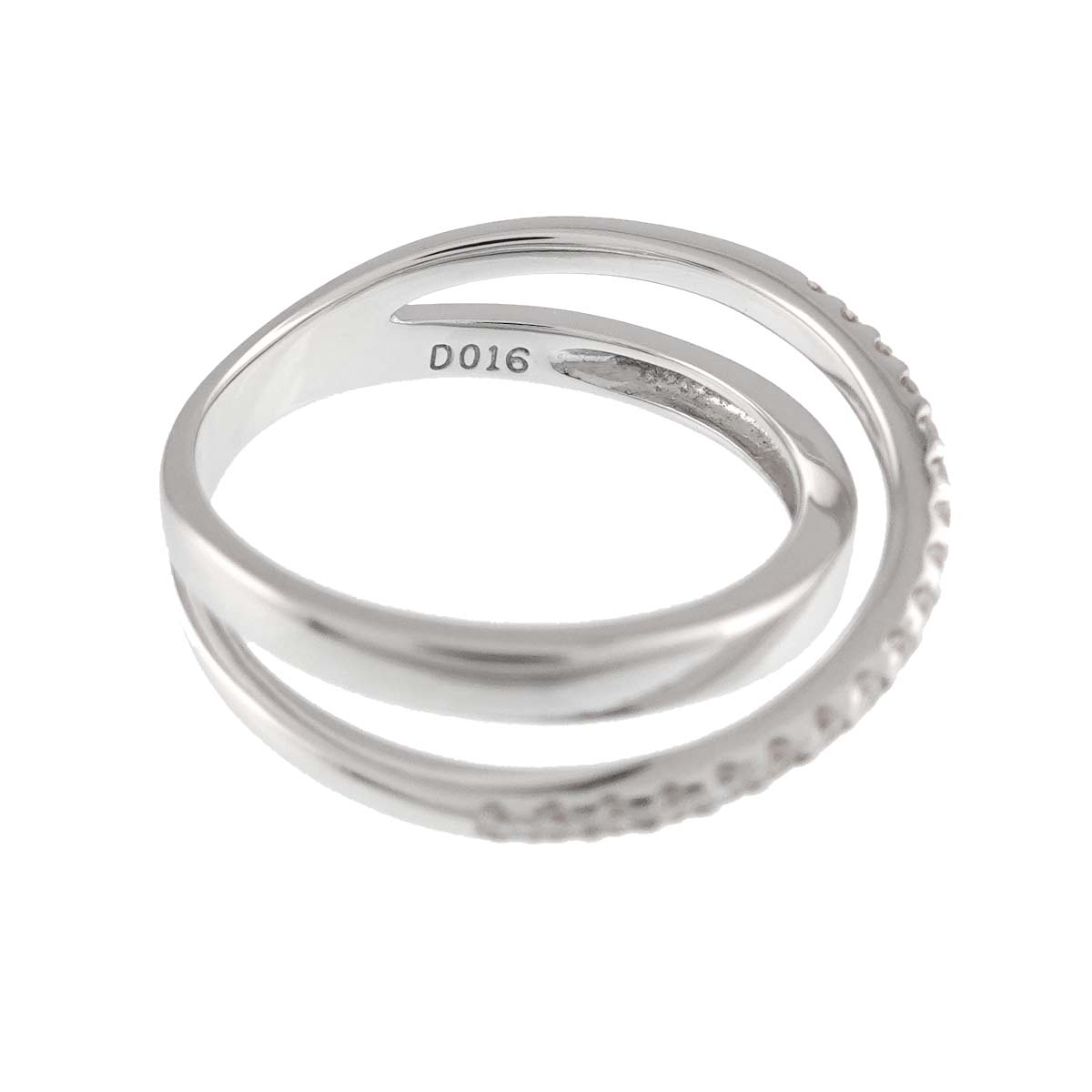 Diamond 0.16ct Ring 18K WG 750 Size4.75-5(US)