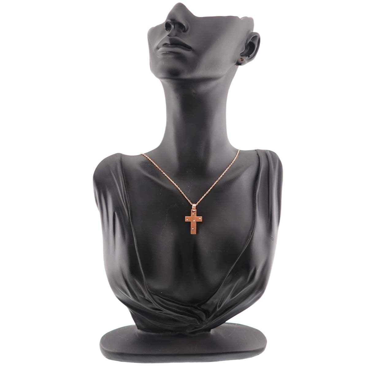 METROPOLITAN DREAM Cross Diamond Necklace 18K PG 750