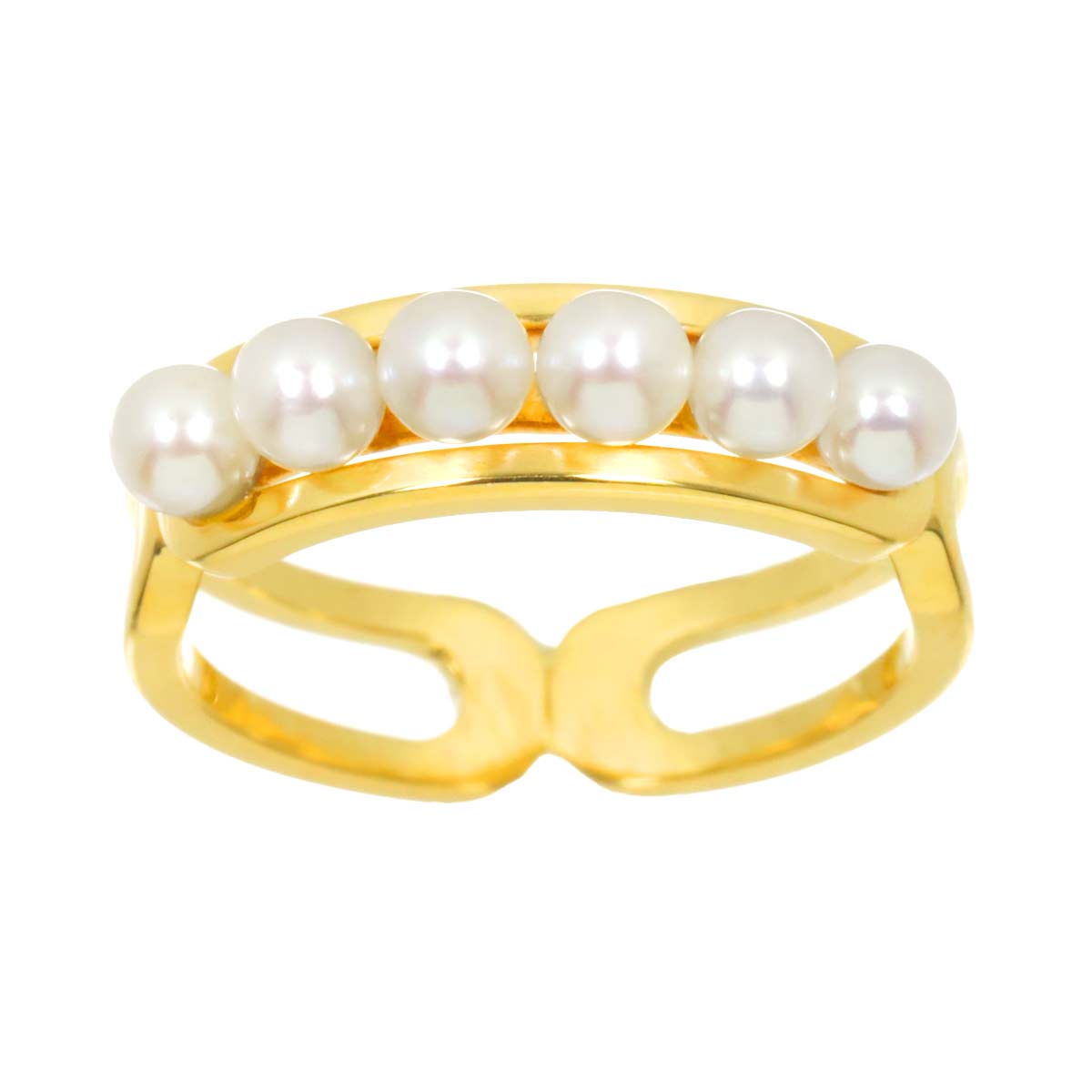 Baby Pearl 3.1mm Ring 18K YG 750 Size4(US)