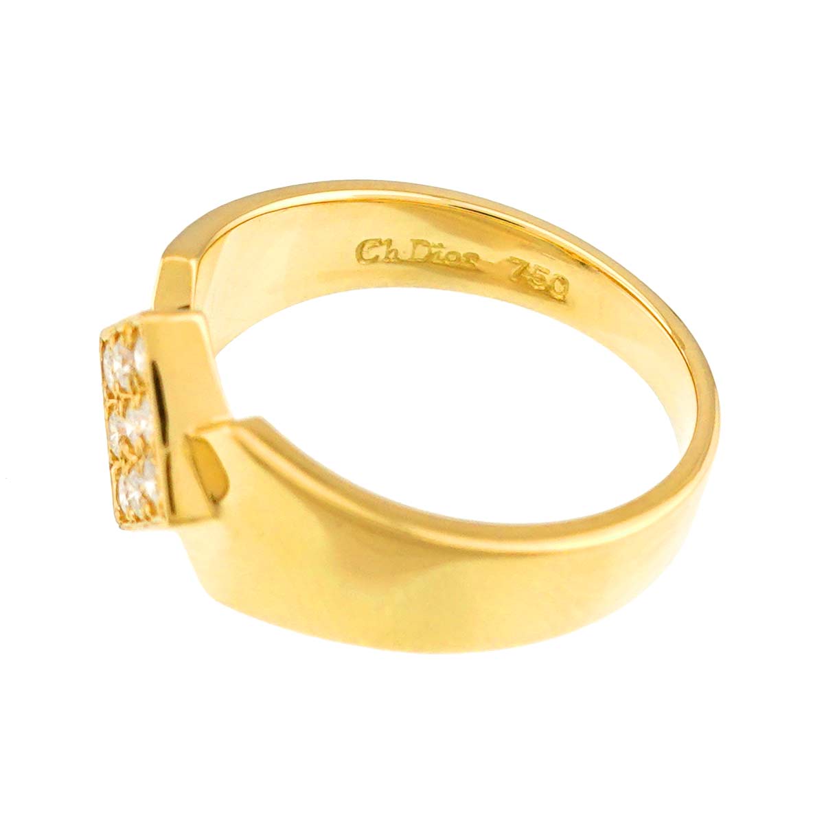Diamond Ring 18K YG 750 size5-5.25(US)