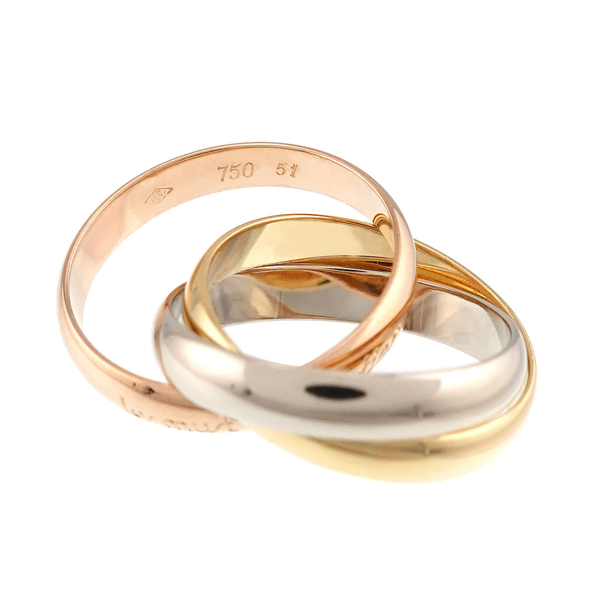 Trinity MM Ring 18K YG WG PG 750 Size51 5.5-5.75(US)