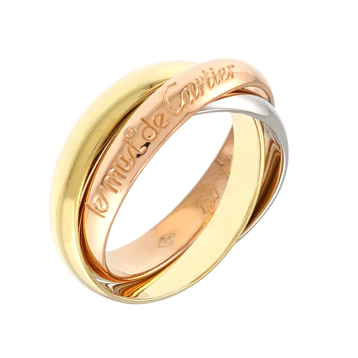 Trinity MM Ring 18K YG WG PG 750 Size51 5.5-5.75(US)