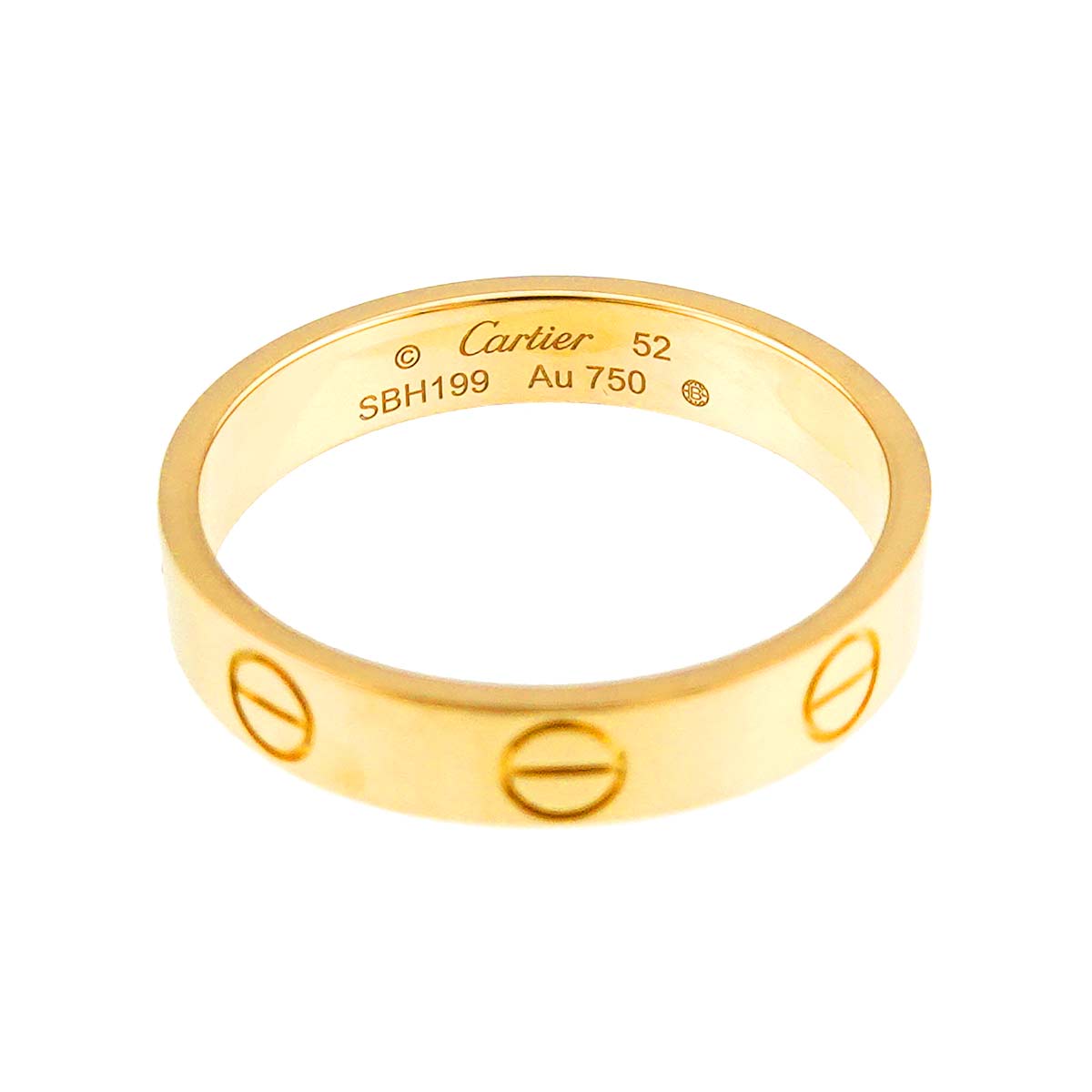 Mini Love Ring 18K Yellow Gold 750 size52 6(US)