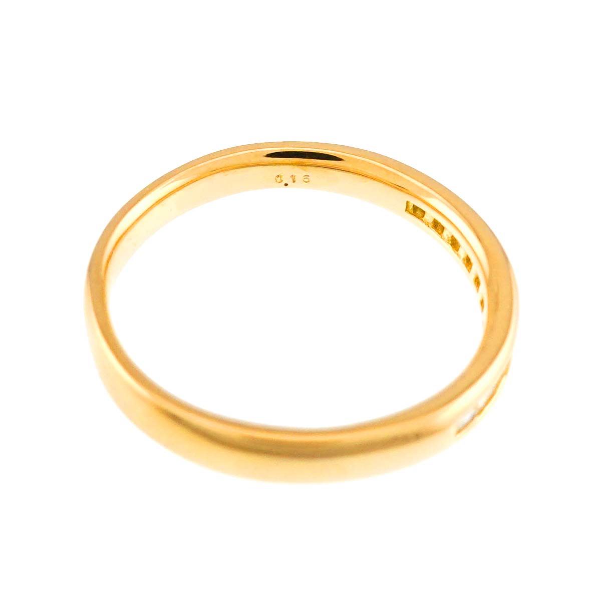 Diamond 0.16ct Ring 18K YG 750 size5.25(US)