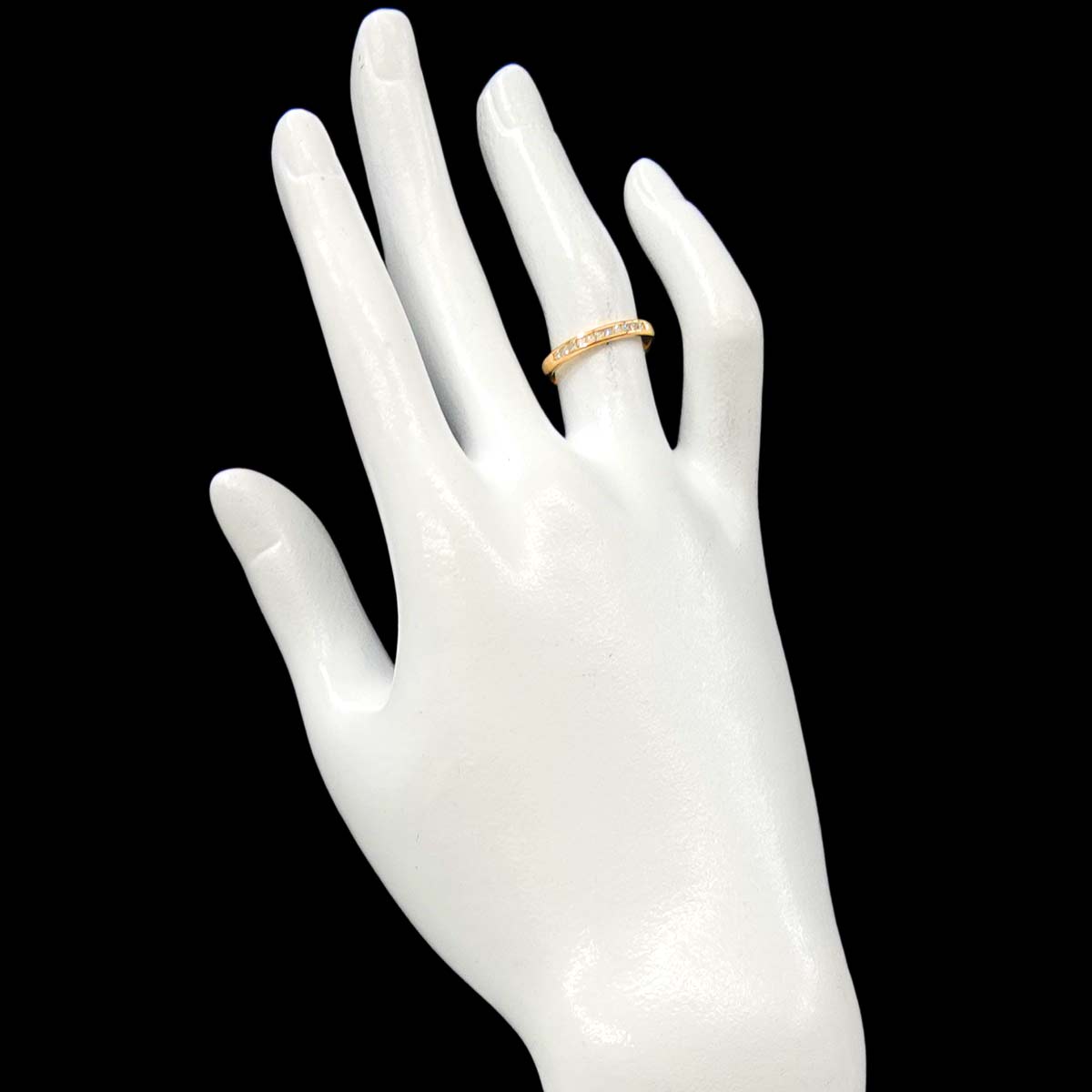 Diamond 0.16ct Ring 18K YG 750 size5.25(US)