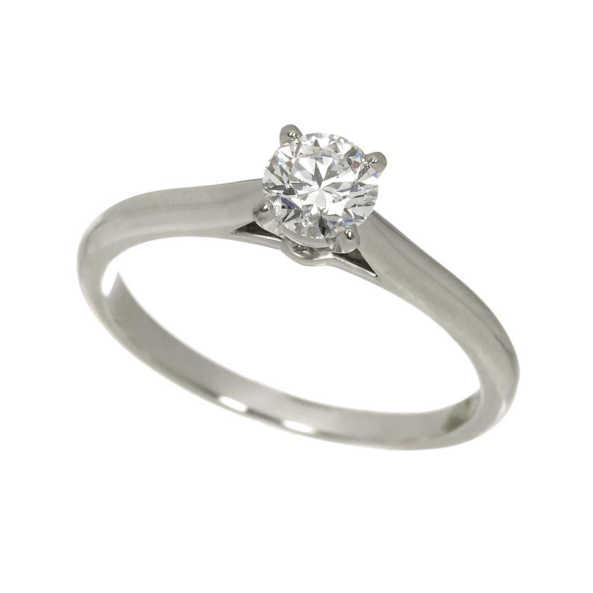 Diamond 0.31ct E/VVS1/3EX Ring Pt Size48 4.5(US)