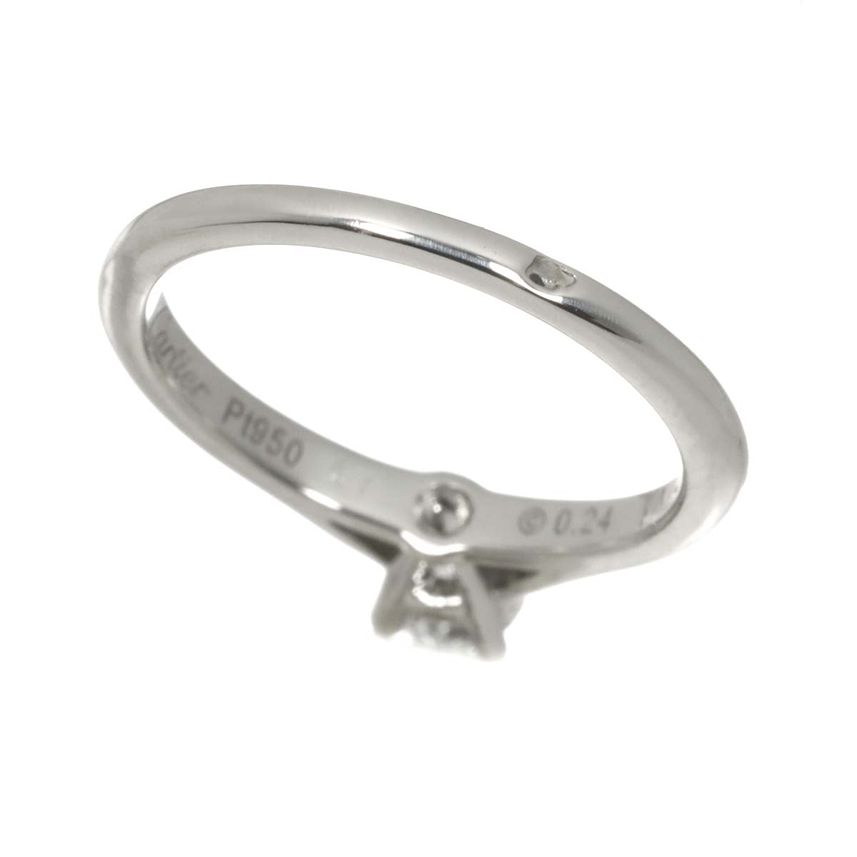 Diamond 0.24ct E/VS1/3EX Ring Pt Platinum size47 4(US)