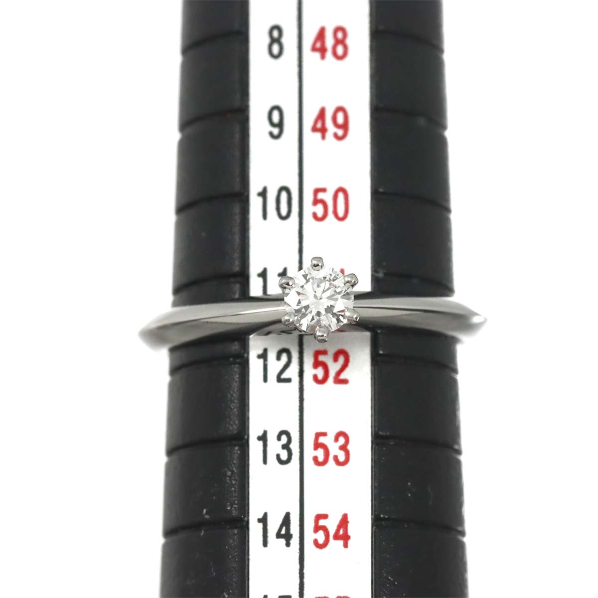Solitaire Diamond 0.19ct F/VS1/3EX Ring Pt Size5.75-6(US)