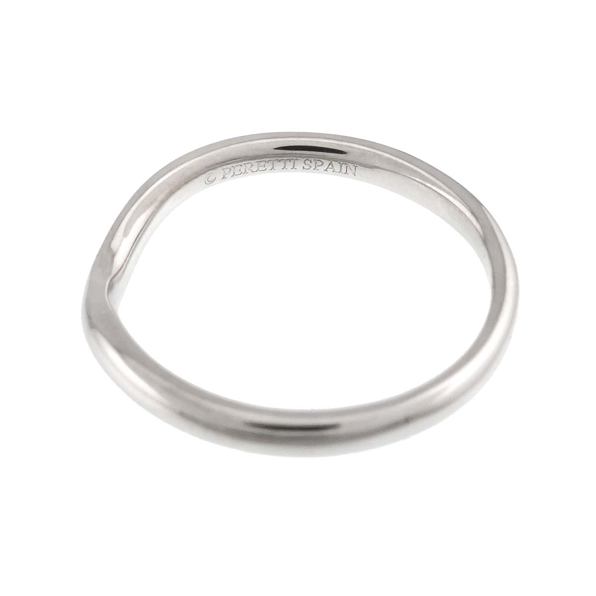 Curved Band Ring Pt Platinum size4.75-5(US)