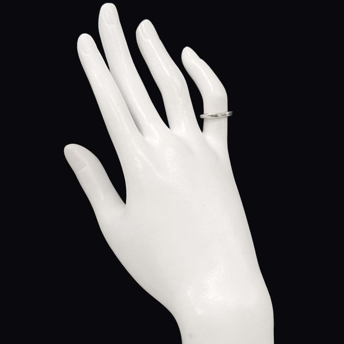 Stacking Band Ring Diamond 1P Platinum Size:3.75(US)