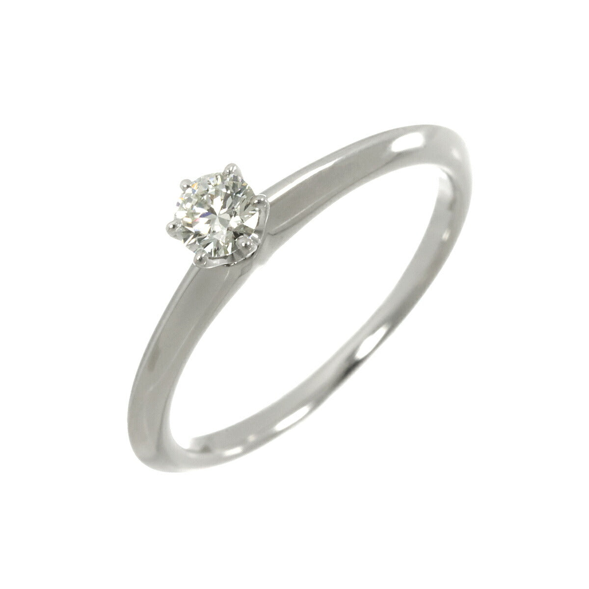 Diamond 0.20ct I/VS1/3EX Ring Pt Platinum Size6(US)