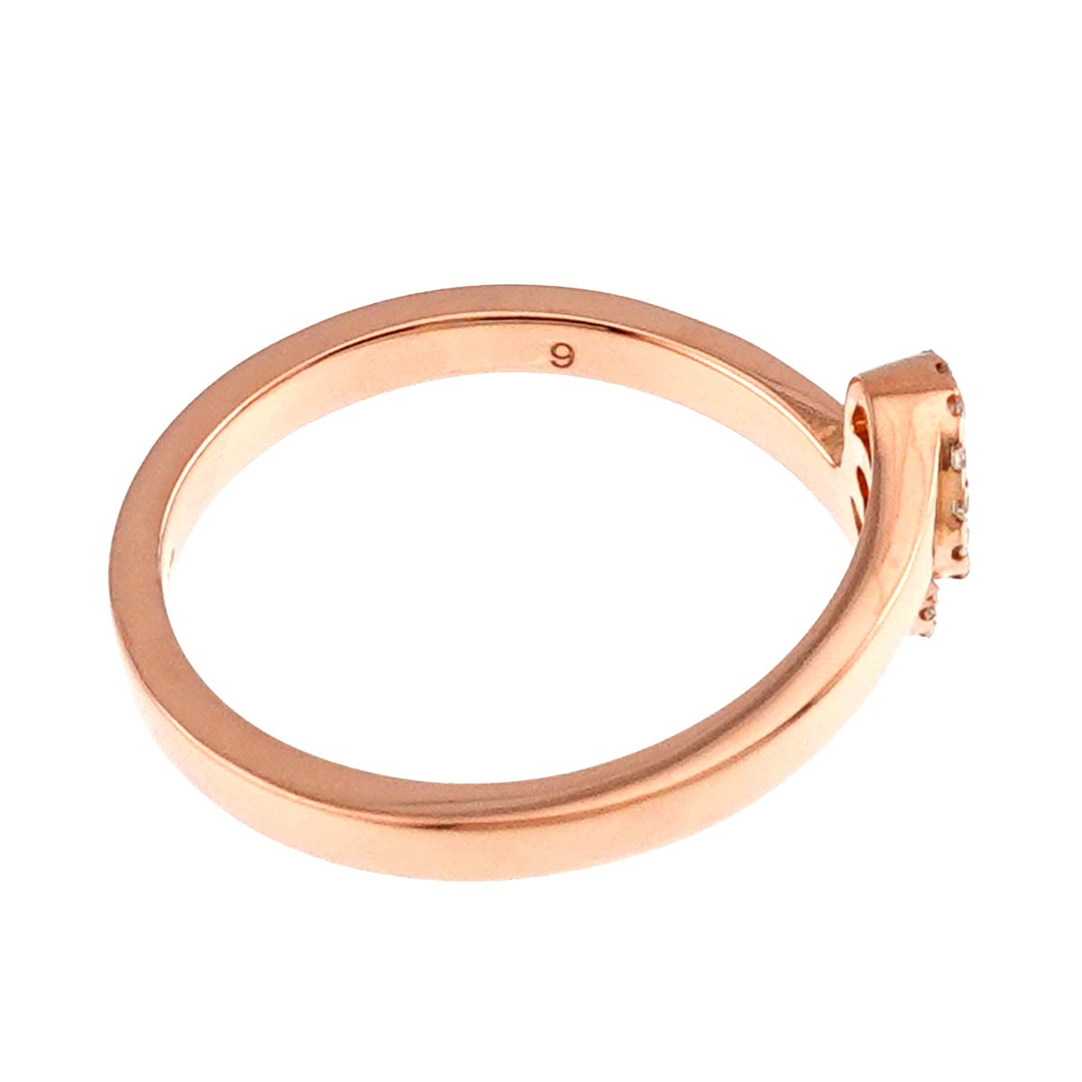 GG Running Diamond Ring 18K Pink Gold 750 size9 4.75-5(US)