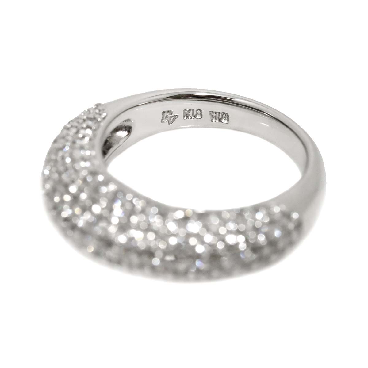Diamond 1.70ct Ring 18K WG 750 Size5-5.25(US)
