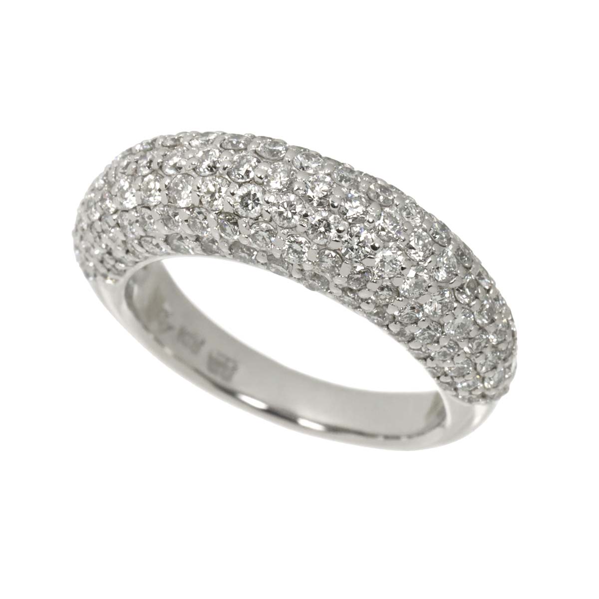 Diamond 1.70ct Ring 18K WG 750 Size5-5.25(US)