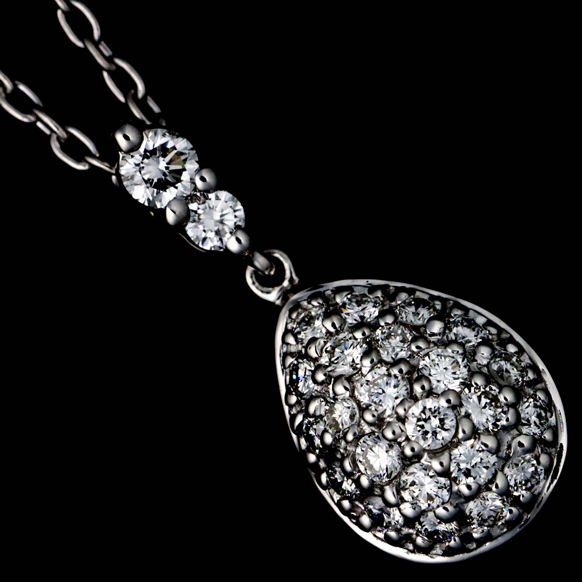 Diamond 0.21ct Necklace 18K White Gold 750