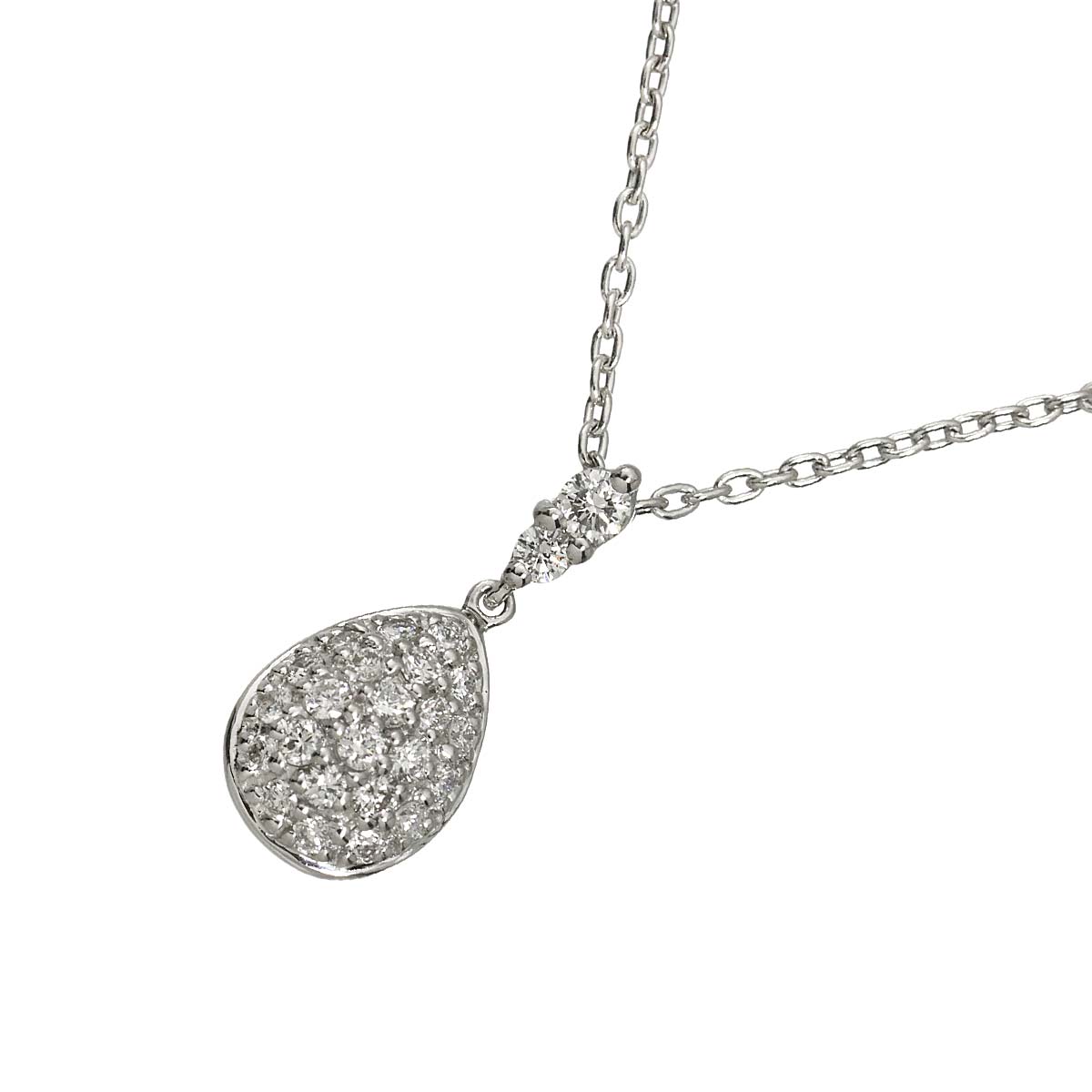 Diamond 0.21ct Necklace 18K White Gold 750