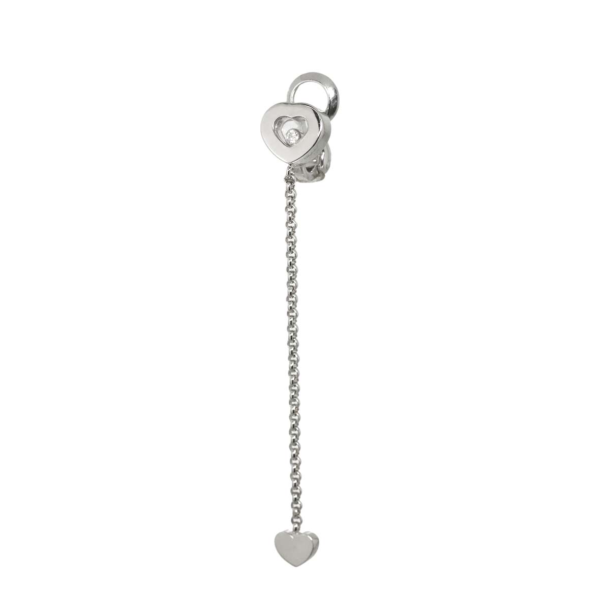 Happy Diamond Heart Earring Clip on 18K WG 750 One Piece only