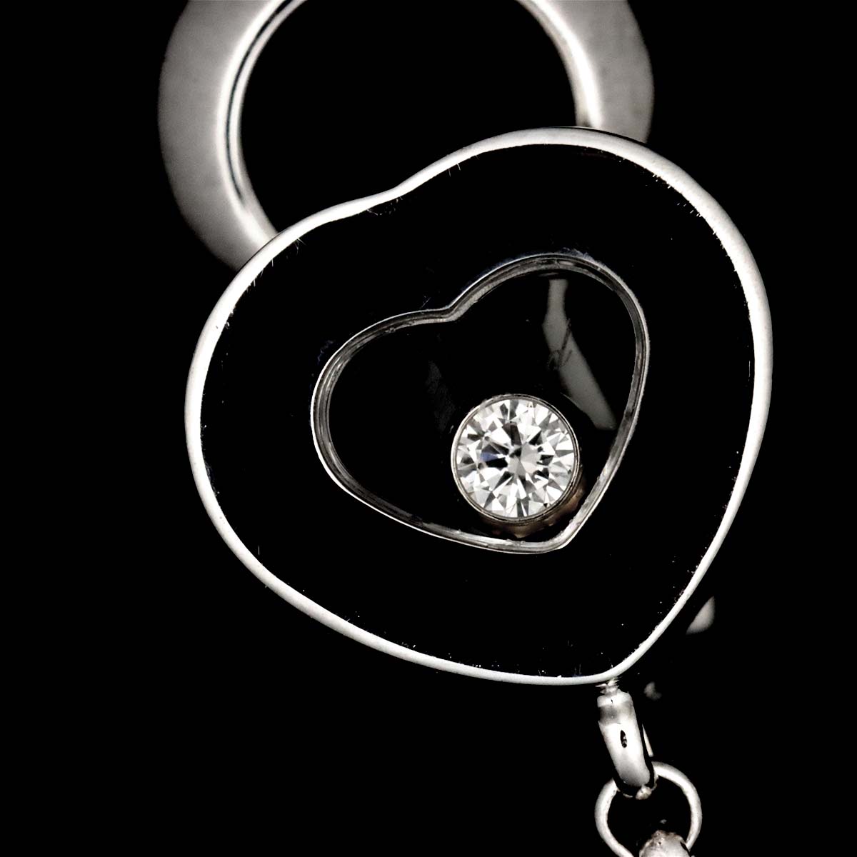 Happy Diamond Heart Earring Clip on 18K WG 750 One Piece only